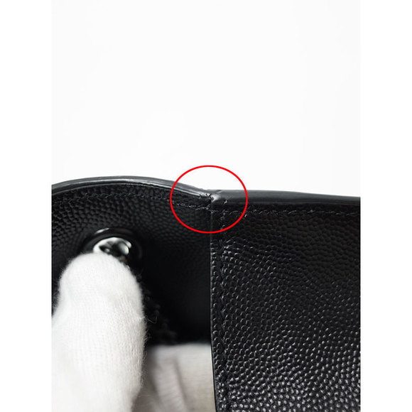 Saint Laurent Satchel Chain Shoulder Bag Black - Picture 8 of 9